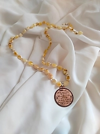 Kehribar  uzun kolye